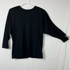 NEW Classics Northwest 100% Wool Dolman Sleeve Top Womens S Minimalist Lagenlook